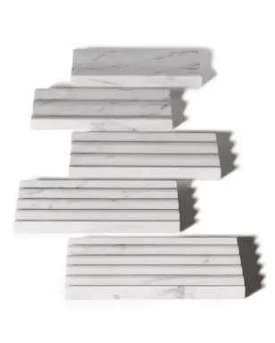 Marsotto Edizioni Trace geometric-body tray（セット5点） - White - サムネイル1