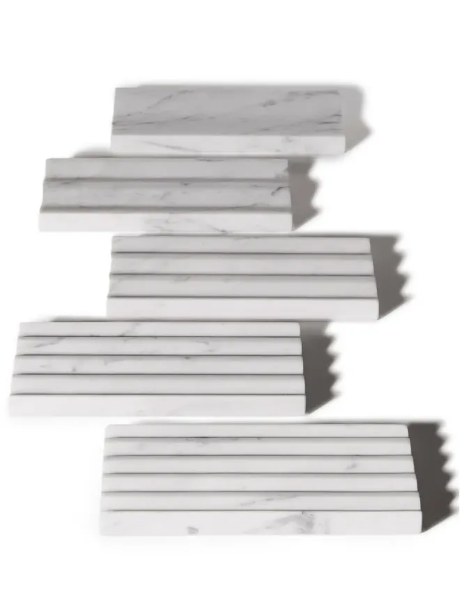 Marsotto Edizioni Marsotto Edizioni Trace geometric-body tray（セット5点） - Whiteの商品画像