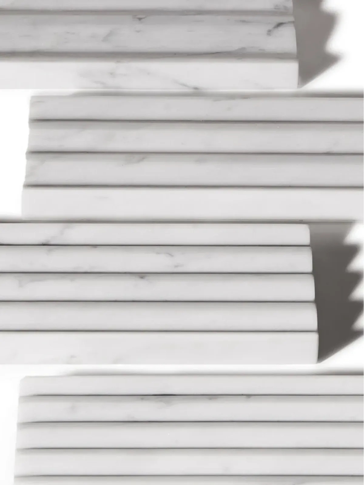 Marsotto Edizioni Trace geometric-body tray（セット5点） - White - 画像2