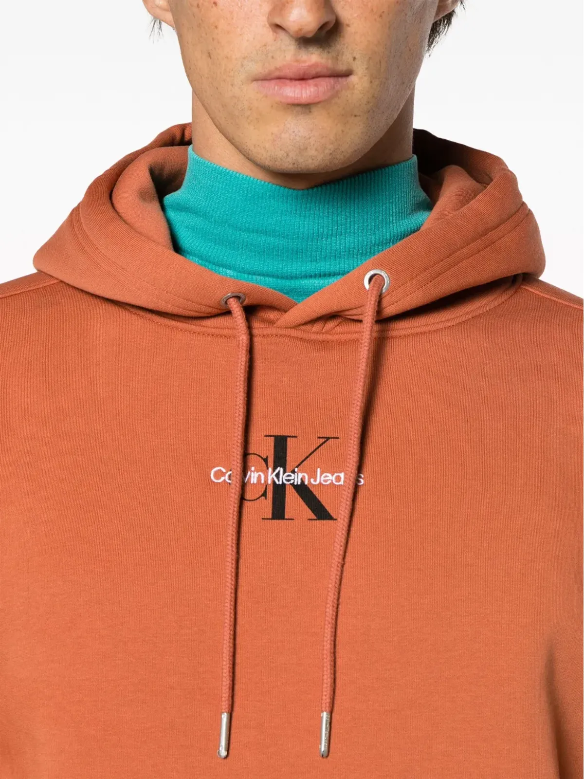 Calvin Klein Jeans Monologo ロゴプリント フーディ - オレンジ - 画像5