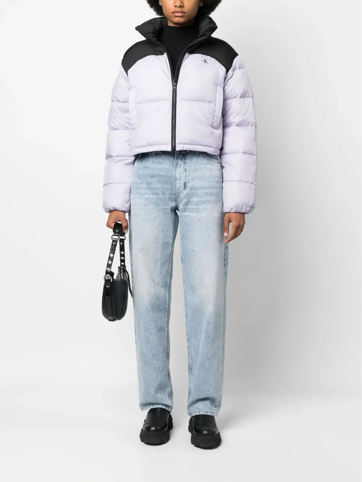 Calvin Klein Jeans カラー ブロック ハイネック ダウンジャケット - 画像2
