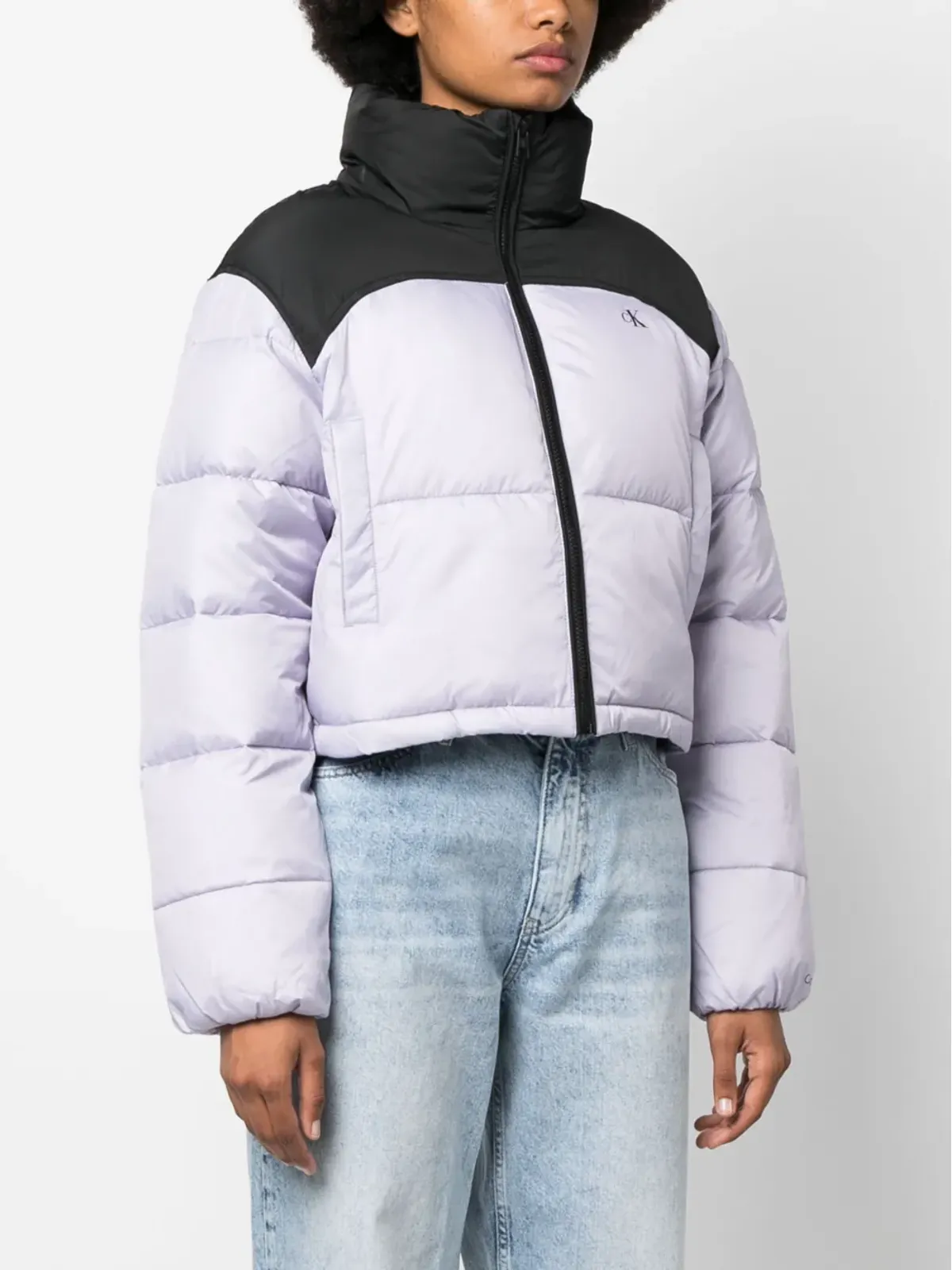 Calvin Klein Jeans カラー ブロック ハイネック ダウンジャケット - 画像3