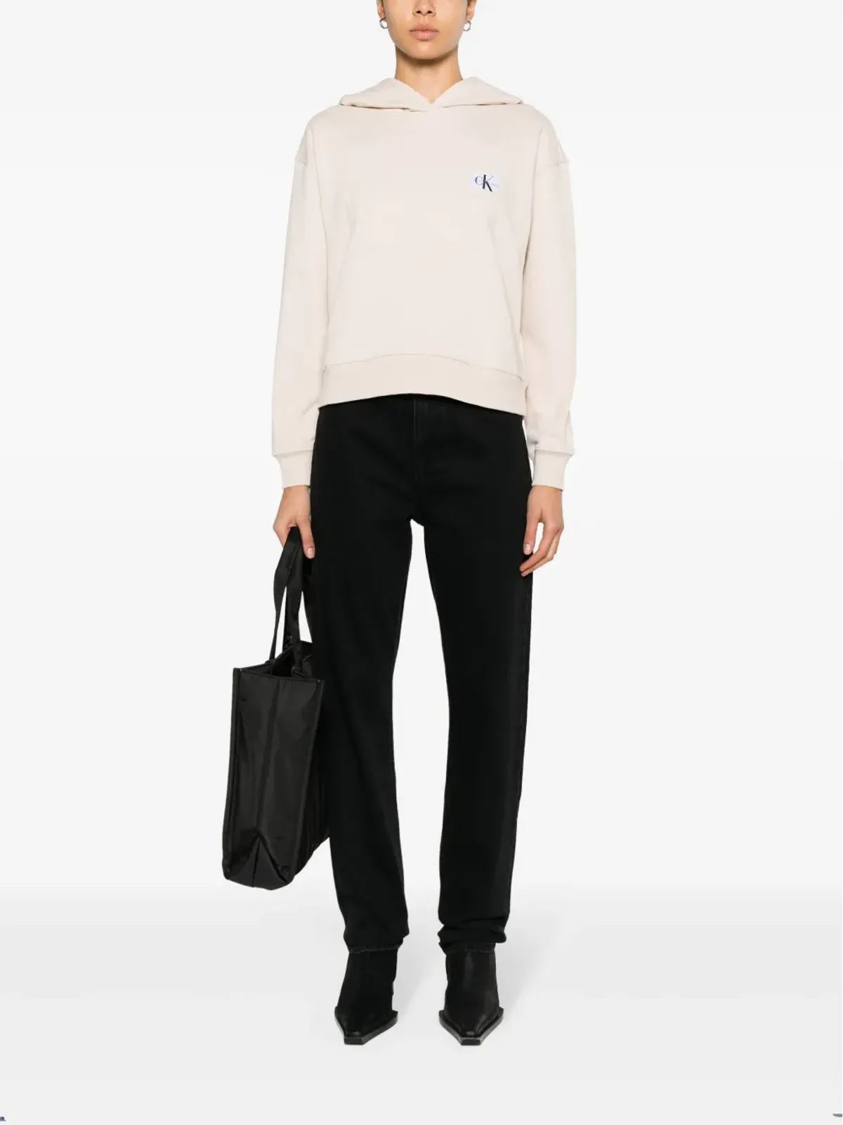 Calvin Klein Jeans ロゴパッチ ジャージー フーディ - 画像2