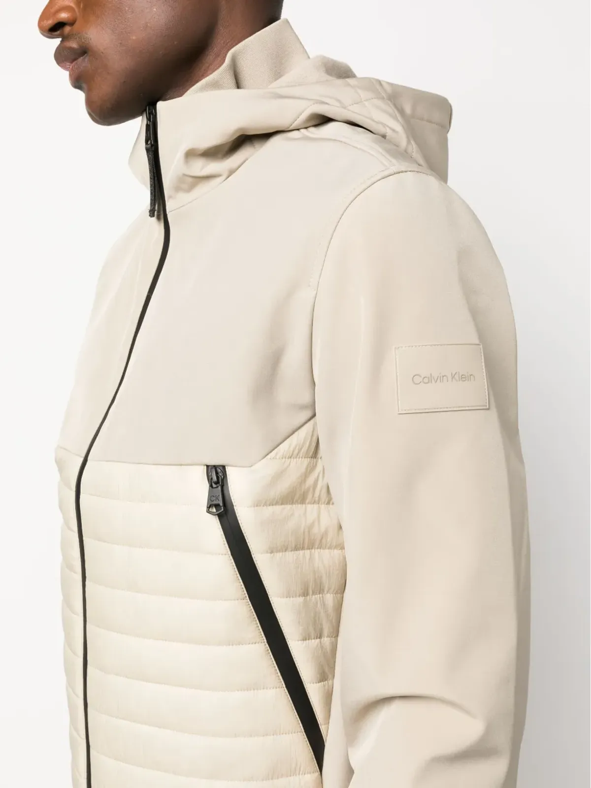 Calvin Klein ジップアップパッド入りフード付きジャケット - 画像5