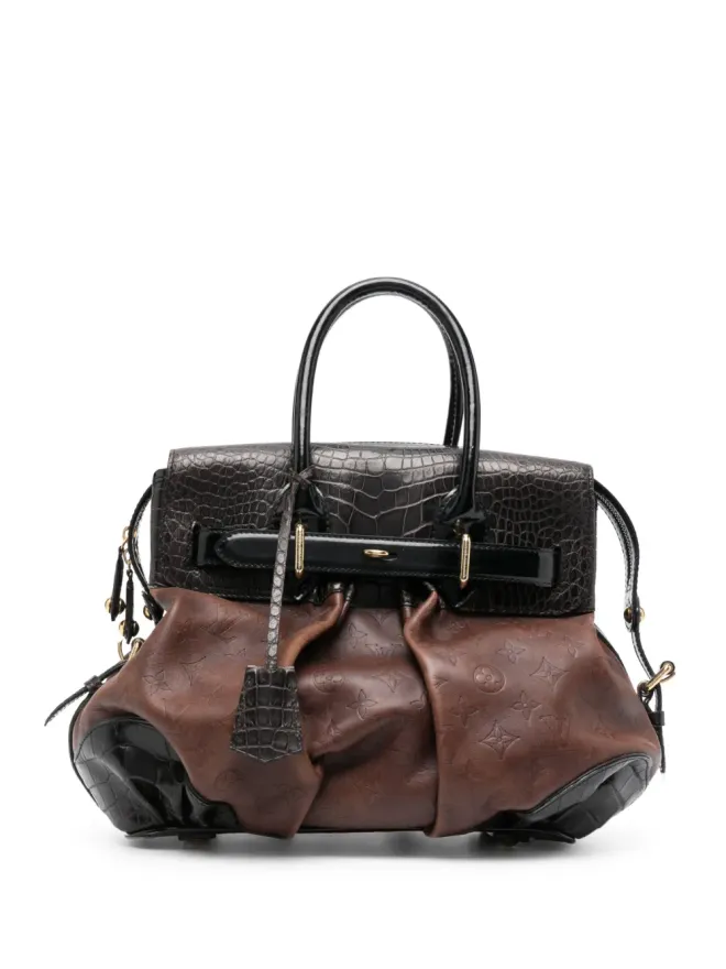 Louis Vuitton Pre-Owned Louis Vuitton Pre-Owned モノグラム・デボスド ボックスプリーツディテール パネルド ハンドバッグ - ブラウンの商品画像