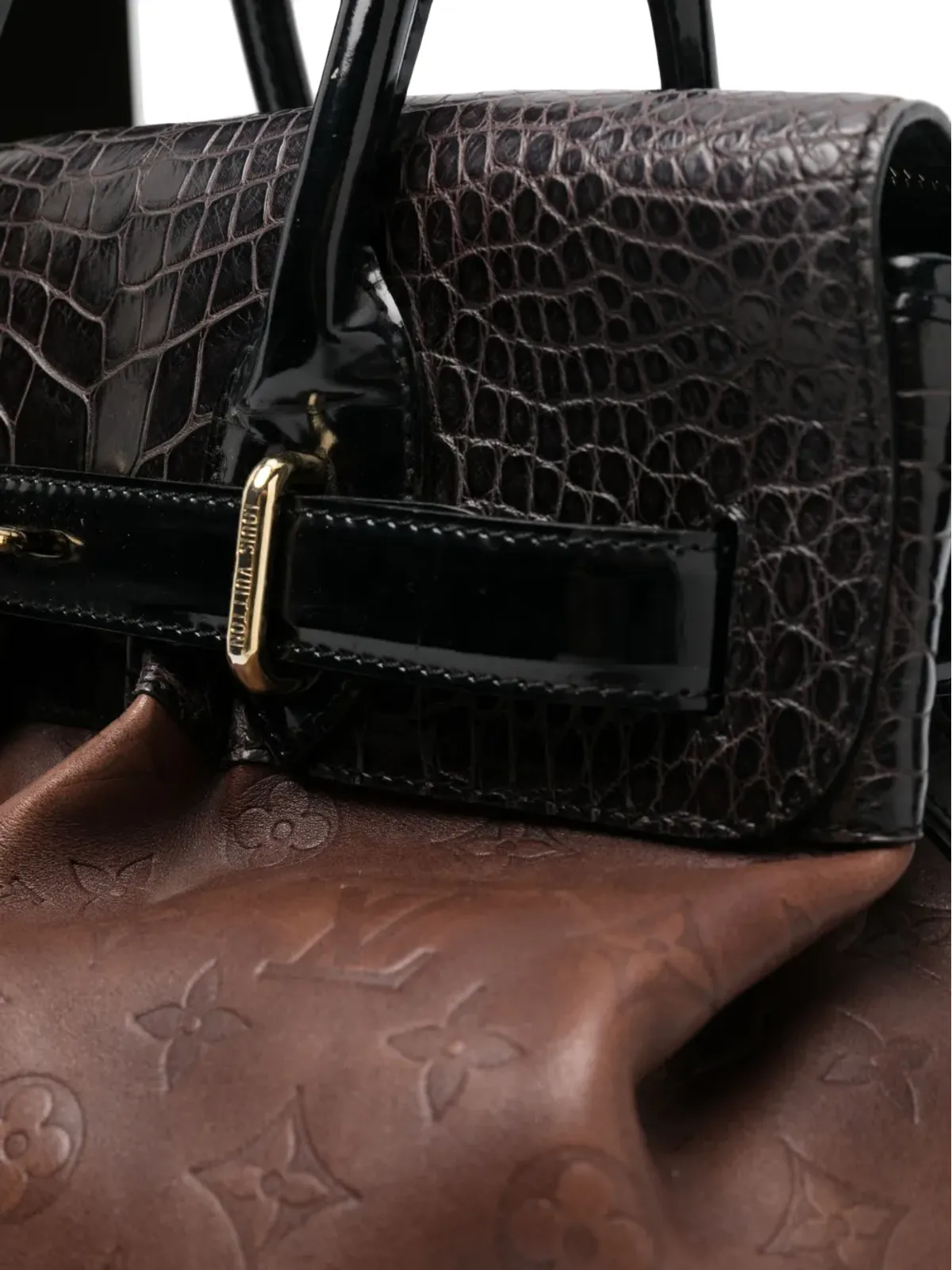 Louis Vuitton Pre-Owned モノグラム・デボスド ボックスプリーツディテール パネルド ハンドバッグ - ブラウン - 画像4