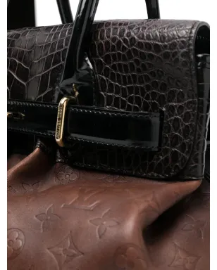 Louis Vuitton Pre-Owned モノグラム・デボスド ボックスプリーツディテール パネルド ハンドバッグ - ブラウン - サムネイル4
