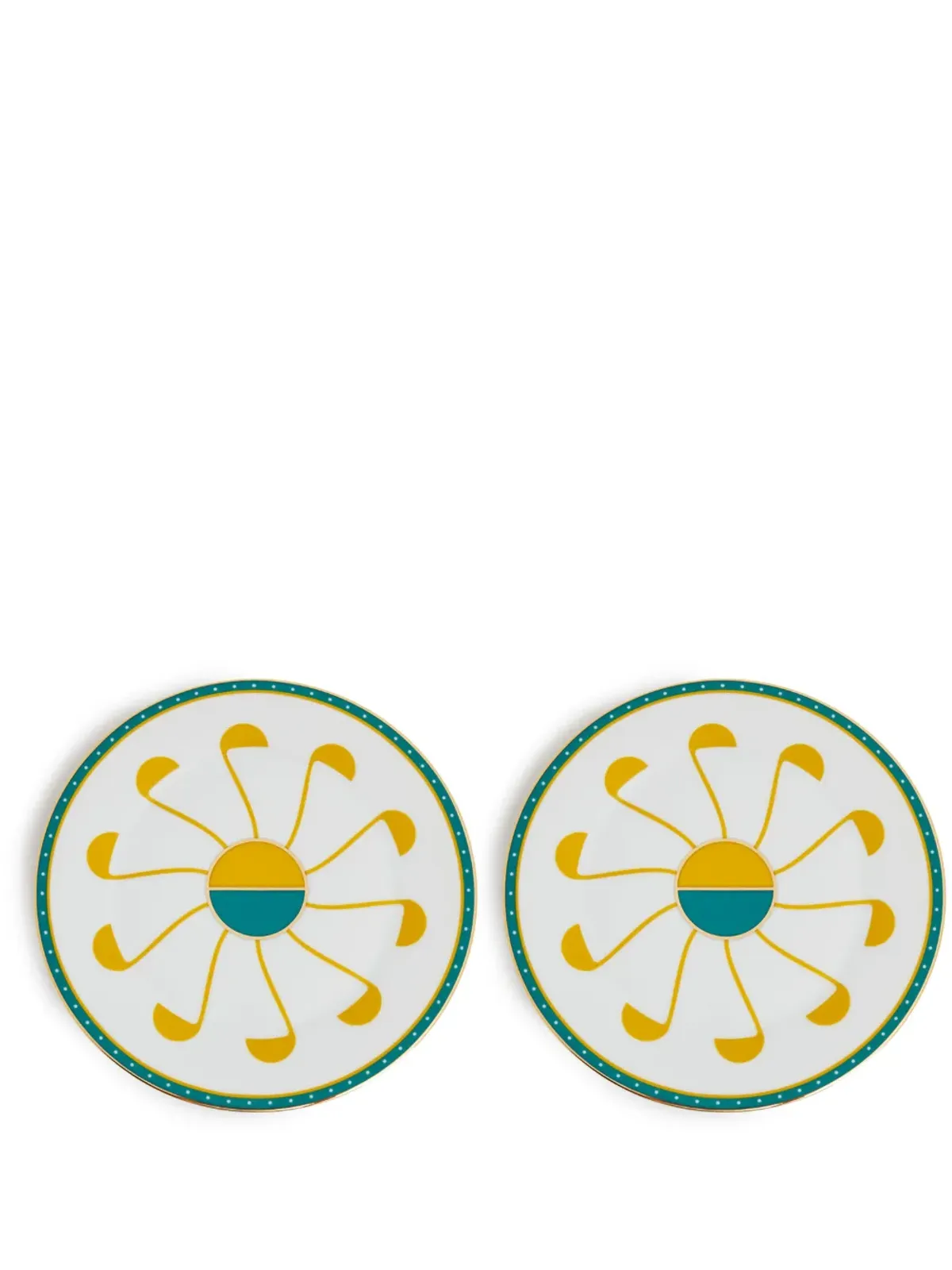 Reflections Copenhagen Pedra geometric-print plates（セット2枚） - White - 画像1