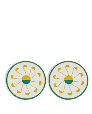Reflections Copenhagen Pedra geometric-print plates（セット2枚） - White - サムネイル1