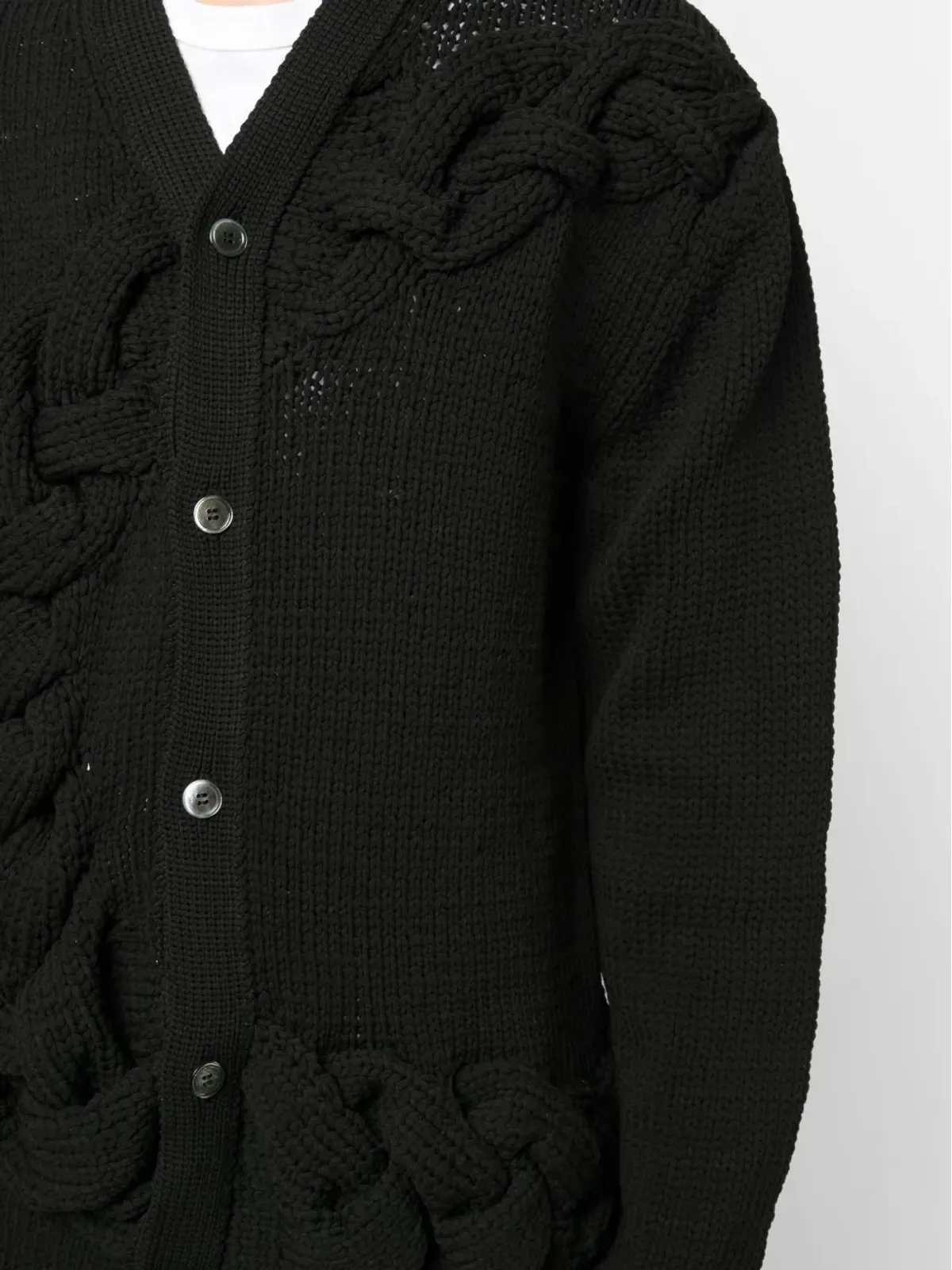 Comme des Garçons Homme Plus ブレイドバンドVネックカーディガン - 画像5