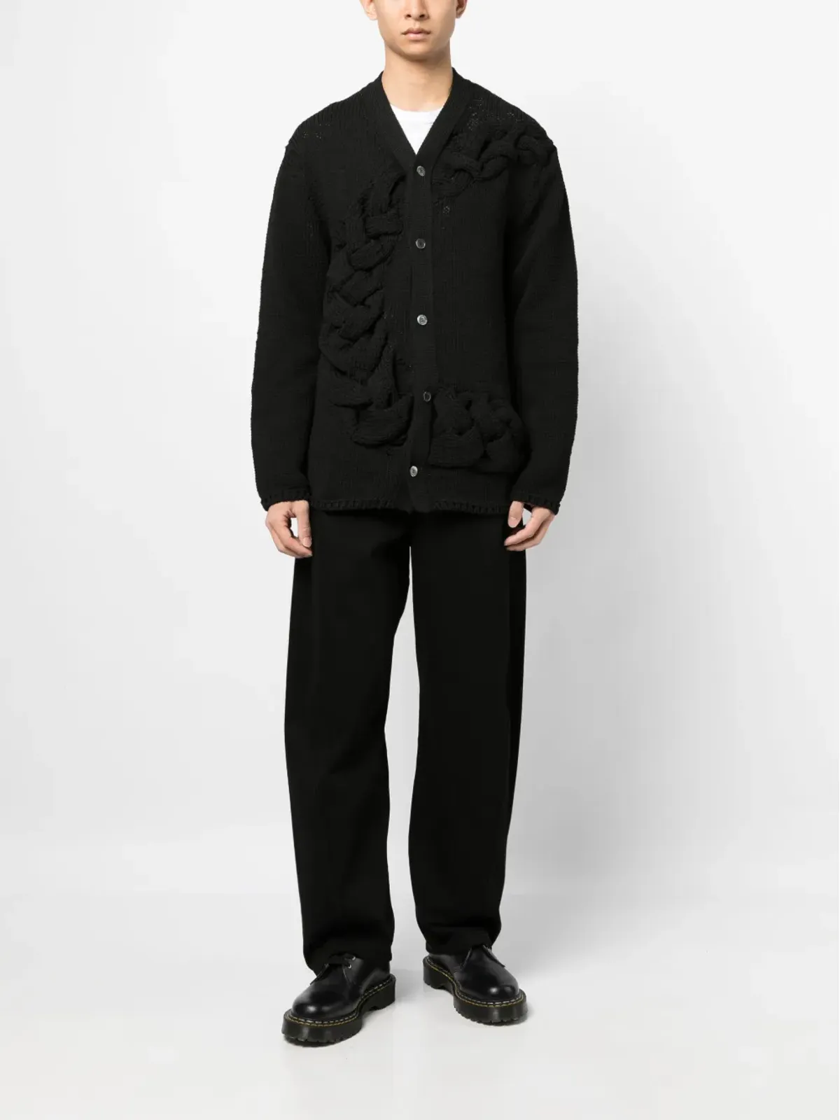 Comme des Garçons Homme Plus ブレイドバンドVネックカーディガン - 画像2