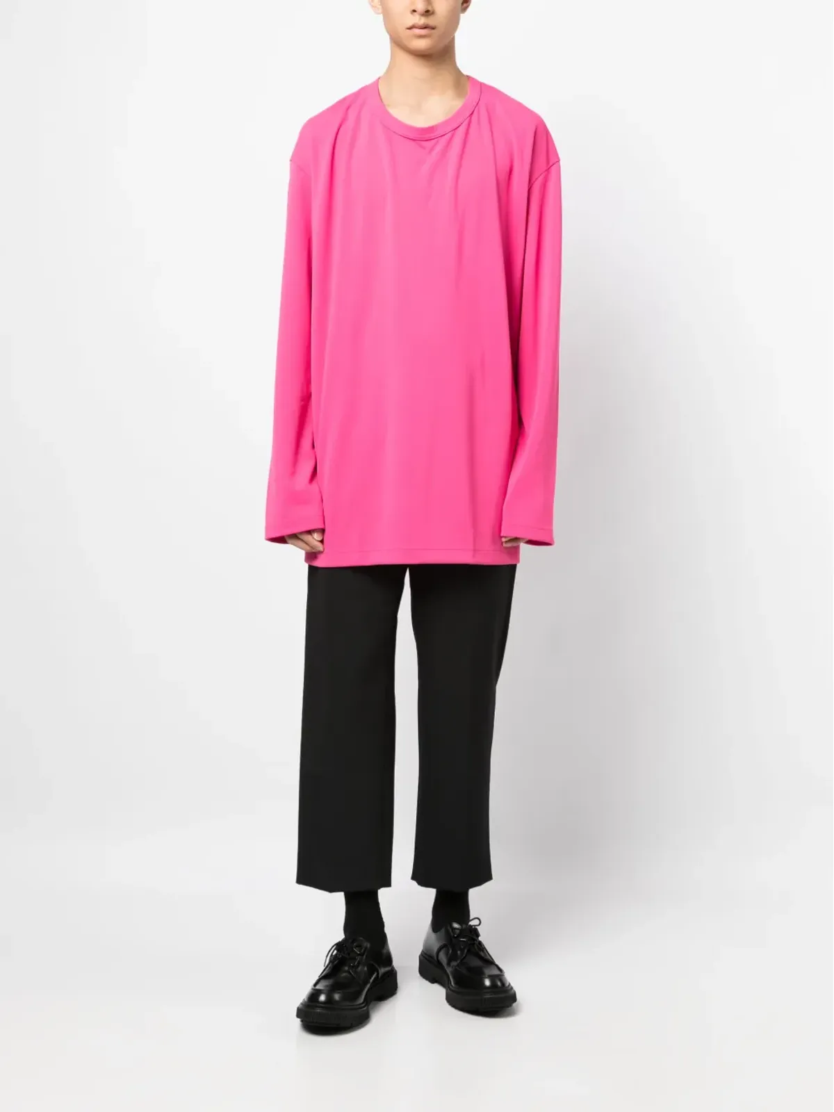 Comme des Garçons Homme Plus カットアウトディテール ロングスリーブTシャツ - ピンク - 画像2