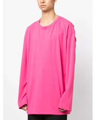 Comme des Garçons Homme Plus カットアウトディテール ロングスリーブTシャツ - ピンク - サムネイル3