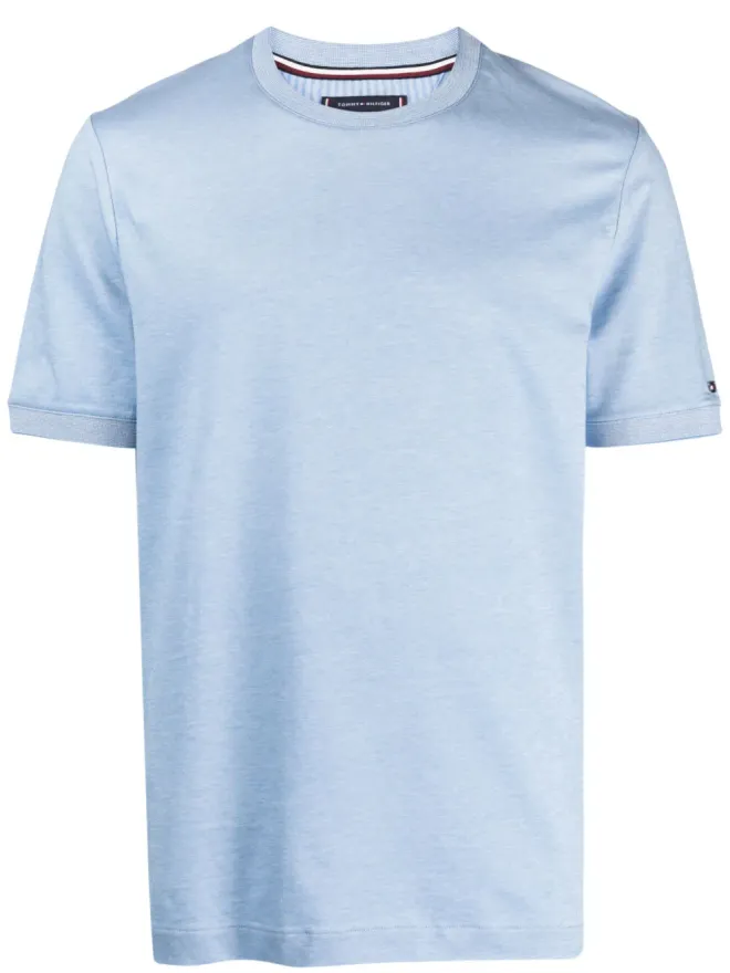 Tommy Hilfiger Tommy Hilfiger ロゴ刺繍コットン Tシャツ - ブルーの商品画像