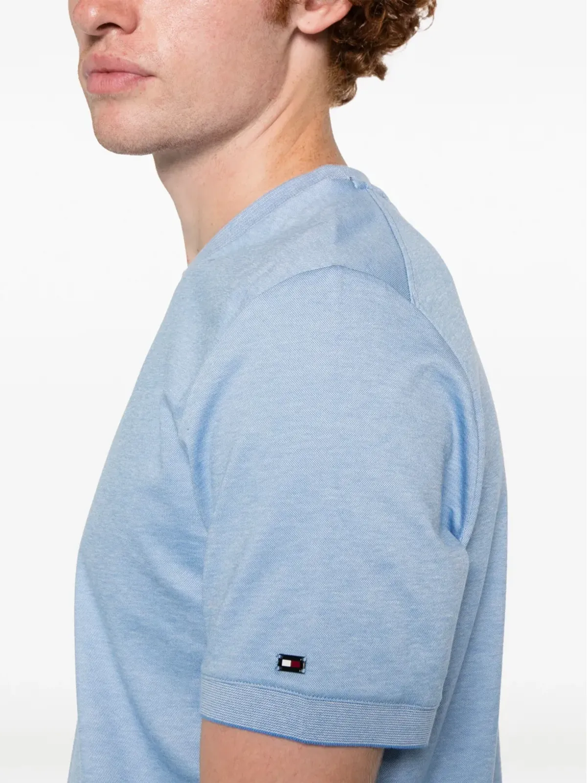 Tommy Hilfiger ロゴ刺繍コットン Tシャツ - ブルー - 画像5