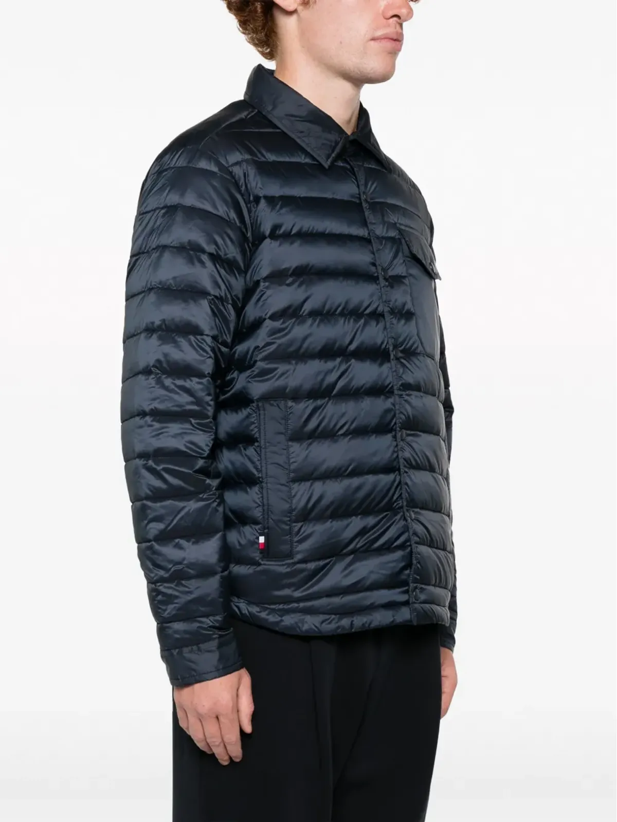 Tommy Hilfiger ロゴパッチ付きパッド入りシャツジャケット - 画像3