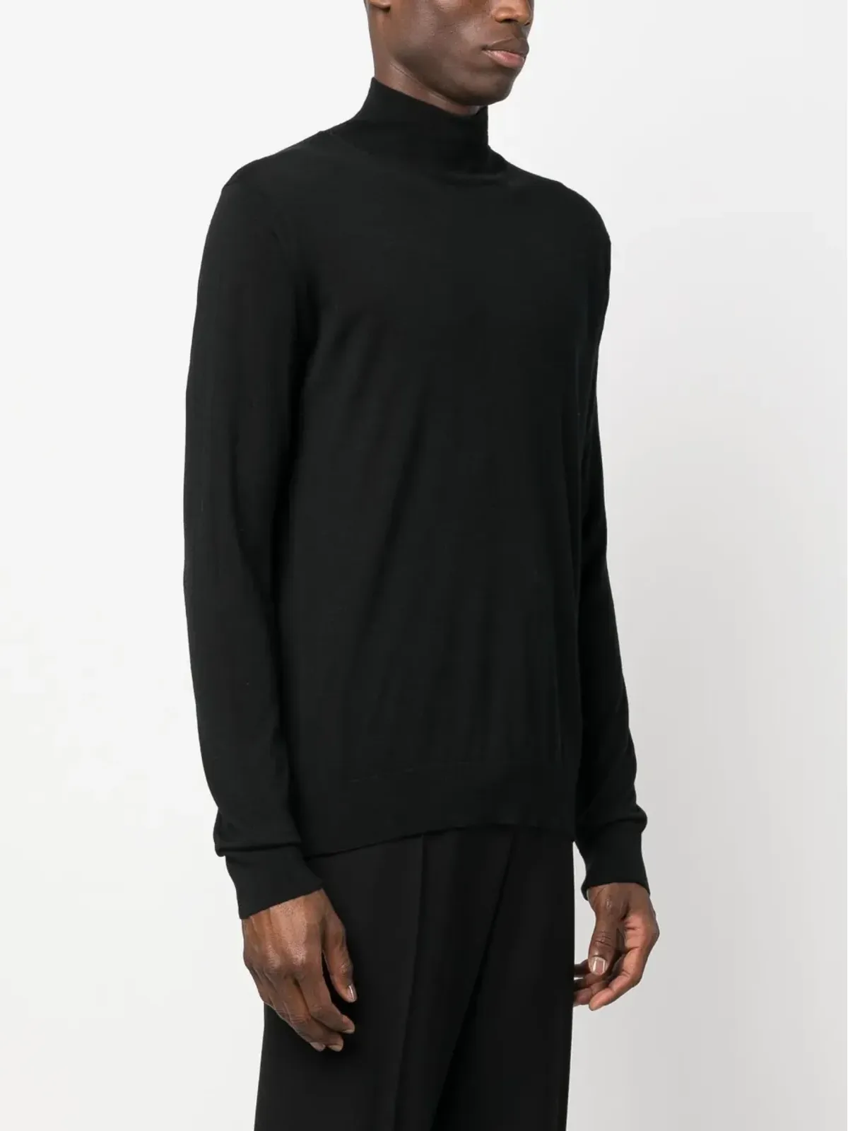Lanvin ロールネック ウール混紡ジャンパー - ブラック - 画像3