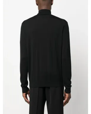 Lanvin ロールネック ウール混紡ジャンパー - ブラック - サムネイル4
