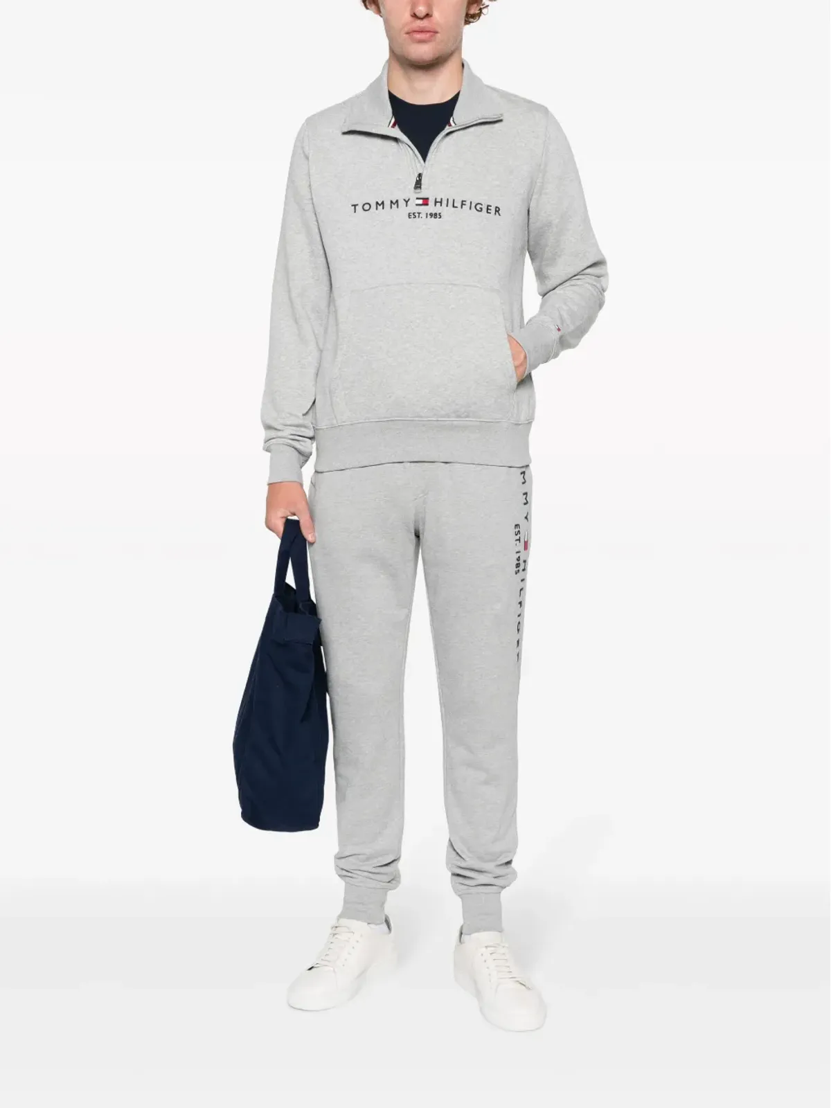 Tommy Hilfiger ロゴプリント テーパード トラックパンツ - グレー - 画像2