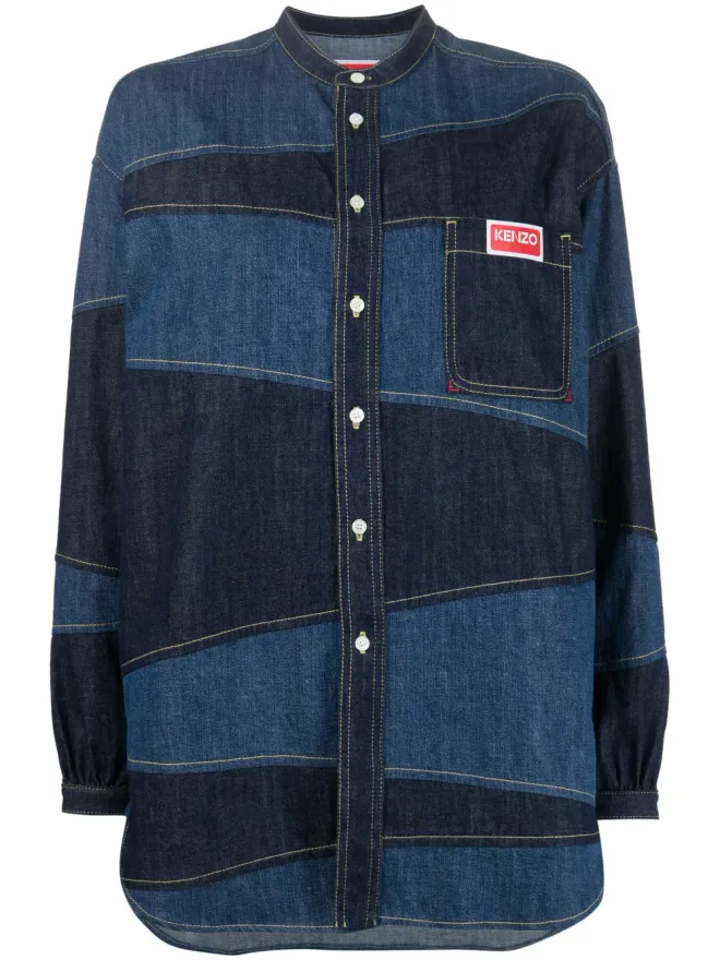 Kenzo Kenzo Paris パッチワークデニムシャツの商品画像