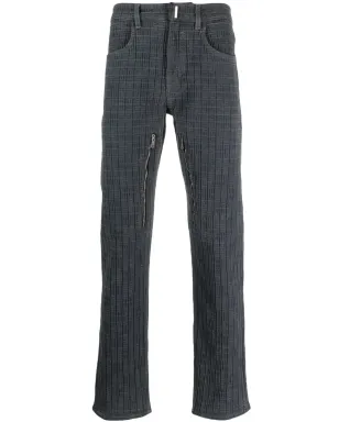 Givenchy 4Gパターンジップデニムジーンズ - サムネイル1