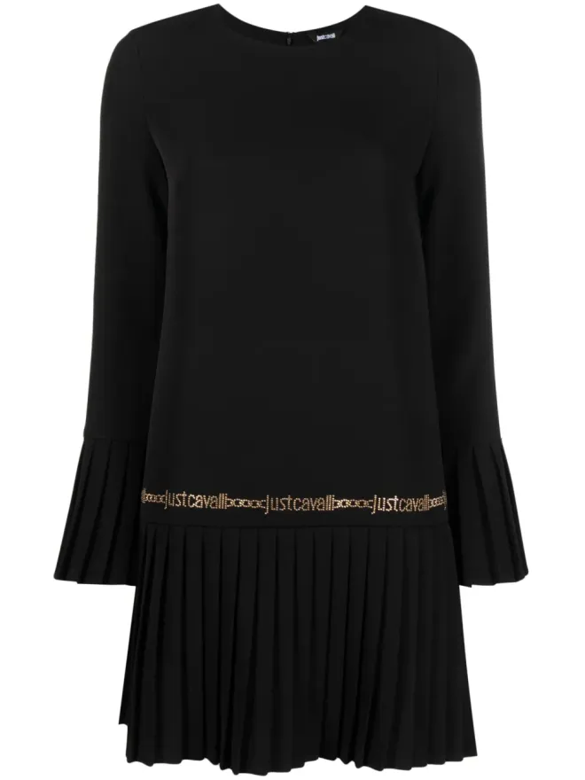Just Cavalli Just Cavalli ロゴスタッズ付きプリーツディテール ミニドレスの商品画像