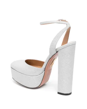 Aquazzura So High レザー パンプス（シルバー） - サムネイル3