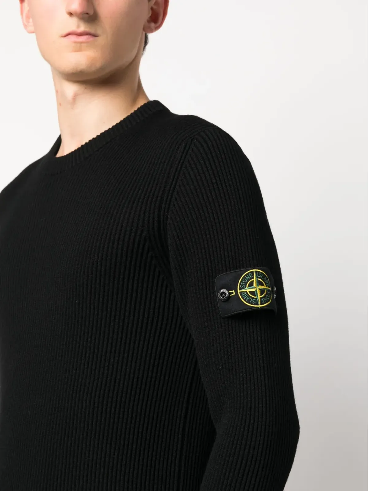 Stone Island ロゴパッチ付きニットジャンパー - 画像5