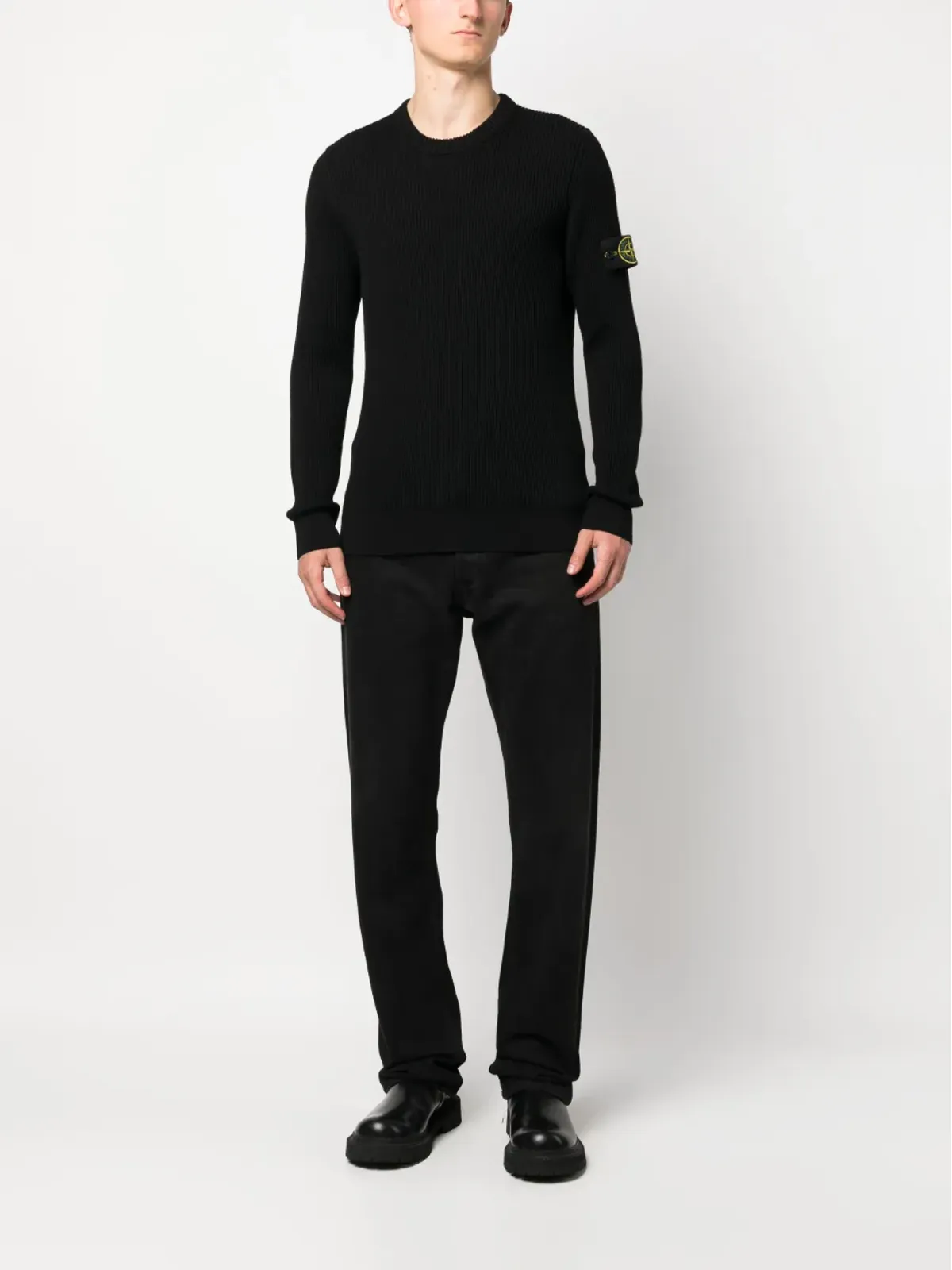 Stone Island ロゴパッチ付きニットジャンパー - 画像2