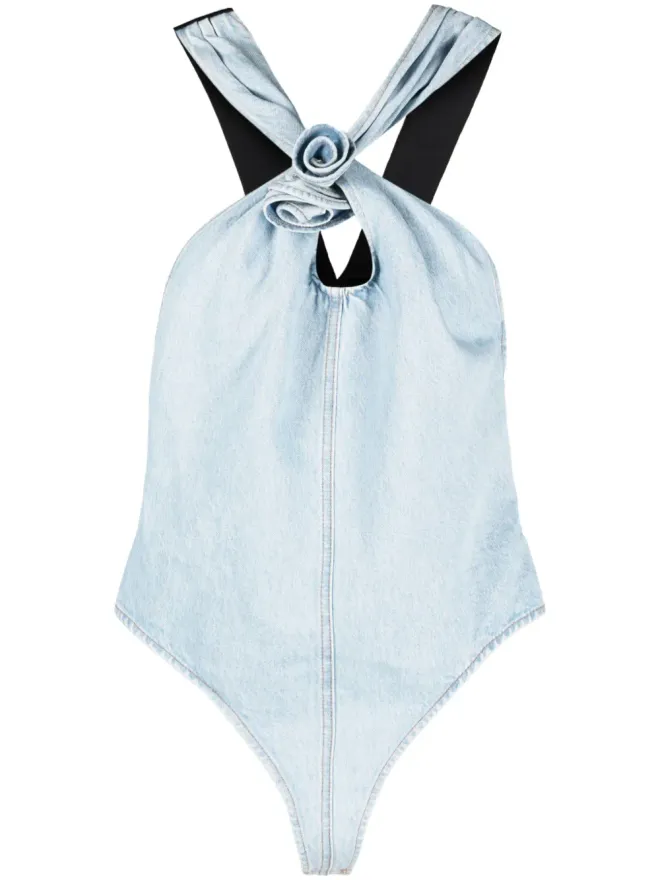 Coperni Coperni 花柄アップリケ付きデニムボディスーツの商品画像