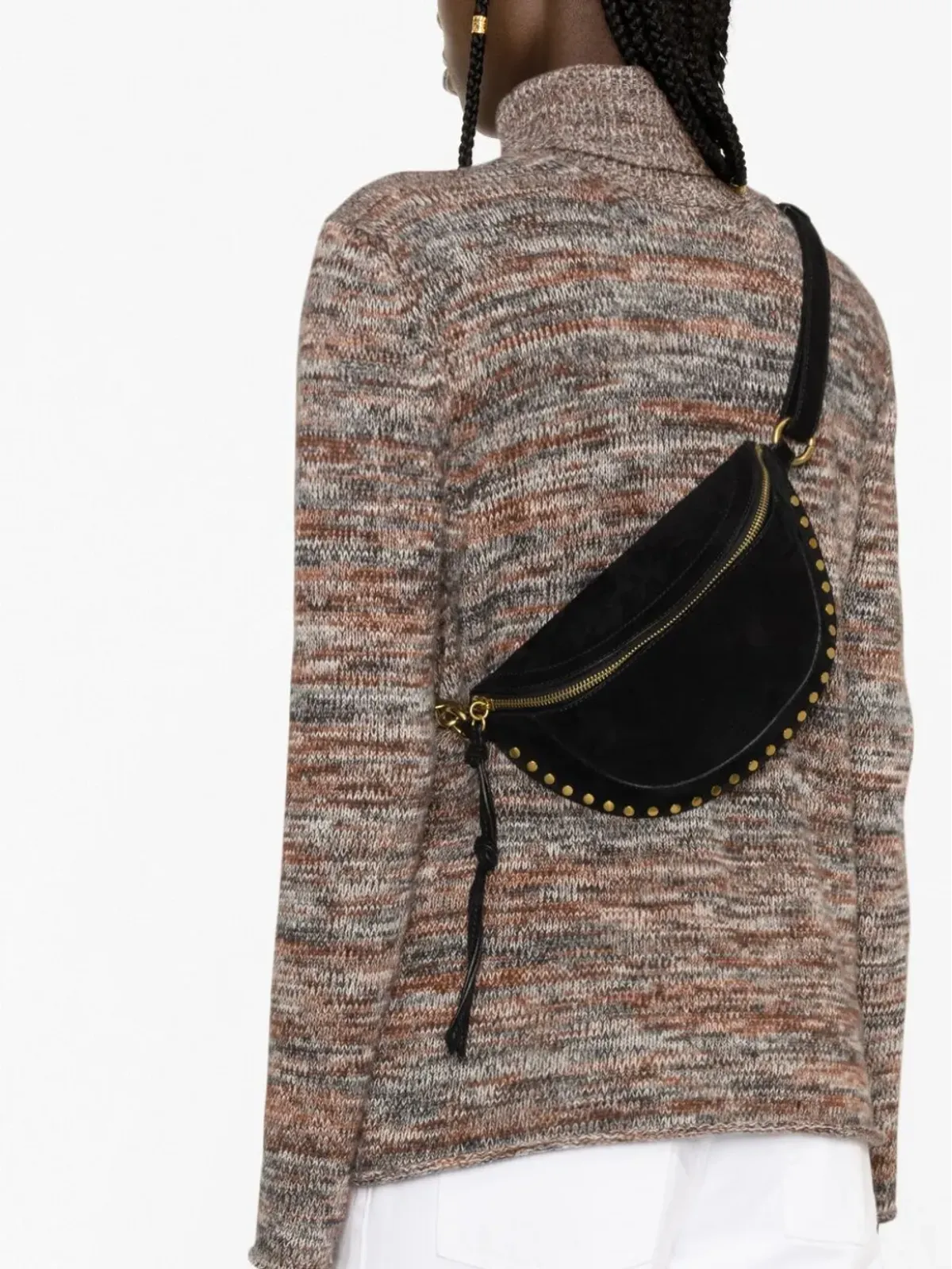 ISABEL MARANT Skano スエード ベルトバッグ - ブラック - 画像3