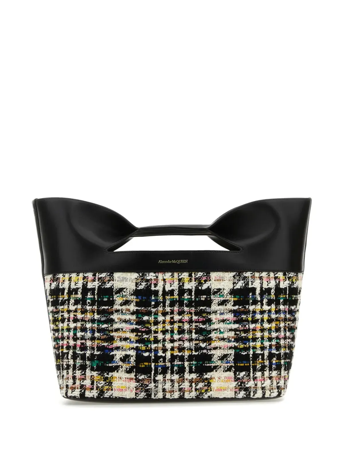 Alexander McQueen ボウ ツイード トートバッグ - 画像1