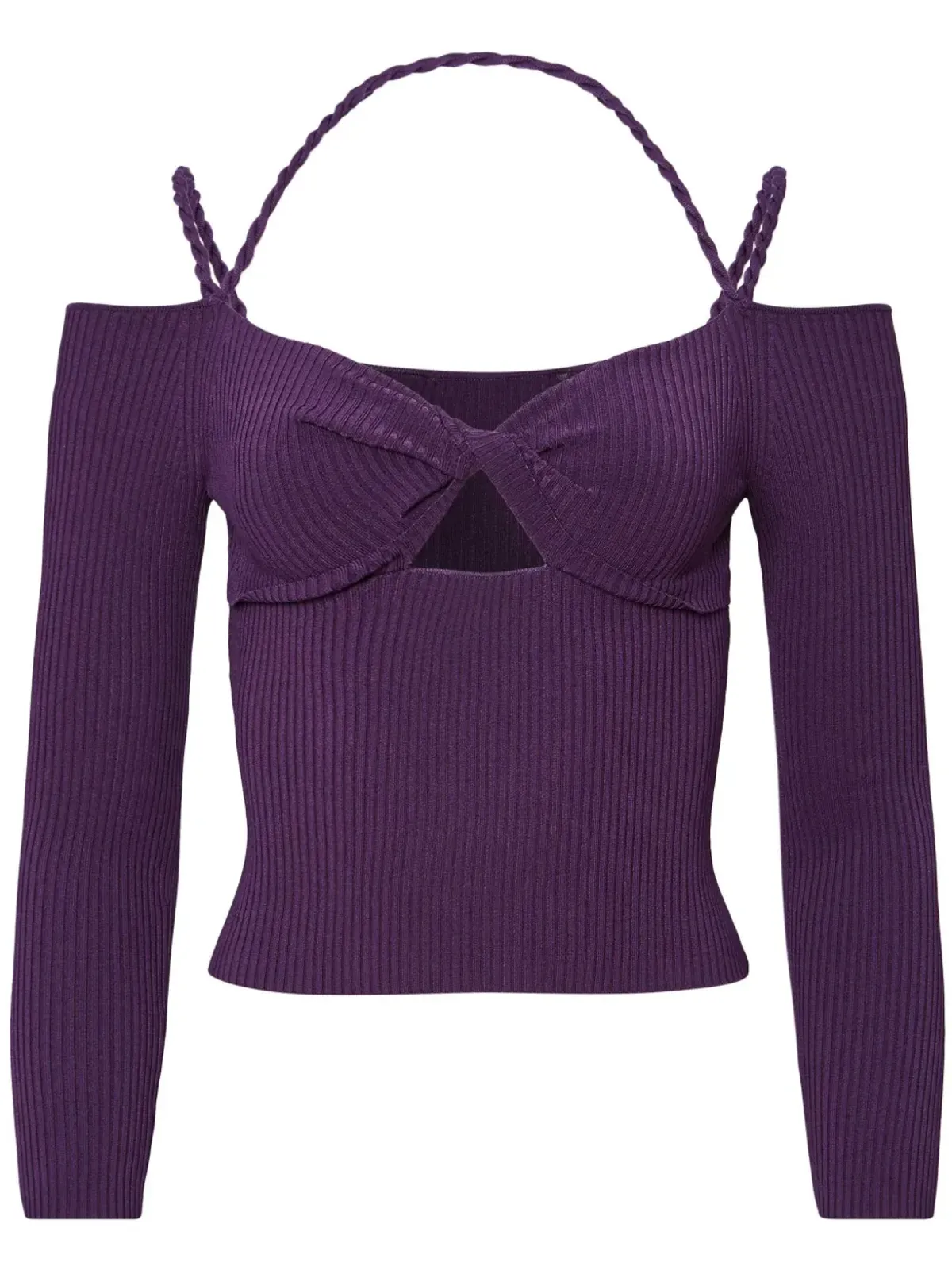 Altuzarra オディン カットアウト リブニットトップ - Purple - 画像1