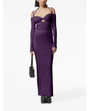 Altuzarra オディン カットアウト リブニットトップ - Purple - サムネイル2