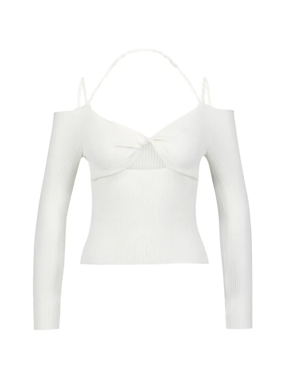 Altuzarra Odin cut-out ribbed-knit sweater - White - 画像1