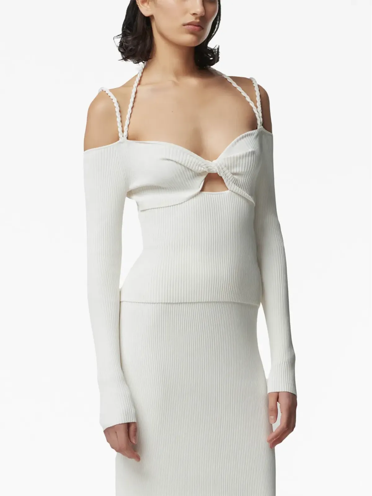 Altuzarra Odin cut-out ribbed-knit sweater - White - 画像3