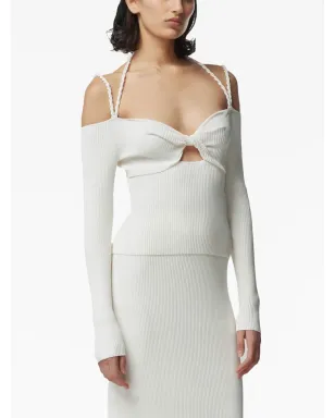 Altuzarra Odin cut-out ribbed-knit sweater - White - サムネイル3