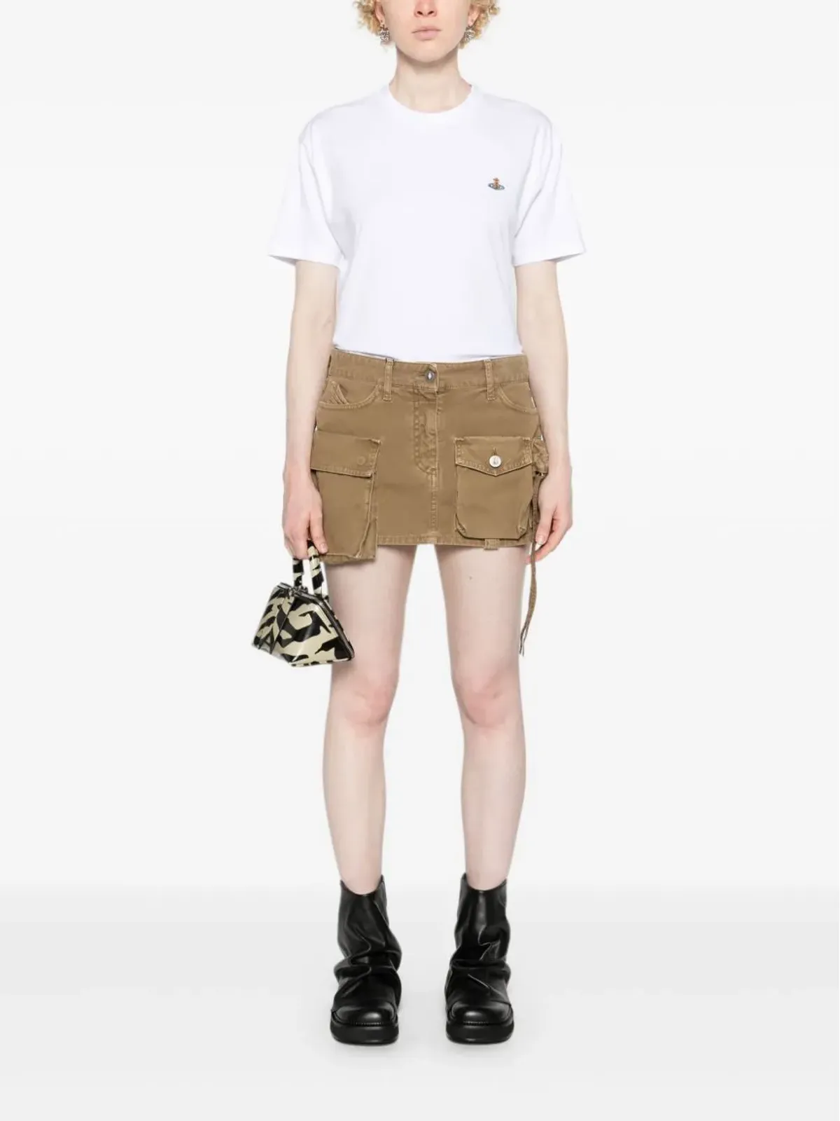 Vivienne Westwood ロゴ刺繍コットンTシャツ - White - 画像3