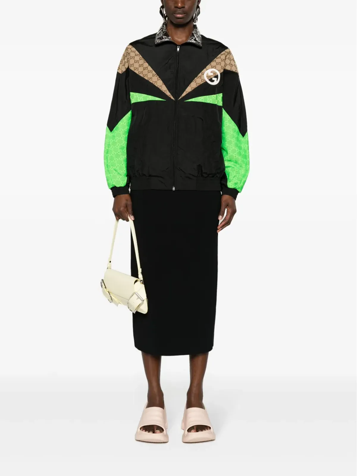 Gucci パネルドGGキャンバス ボンバージャケット - 画像2