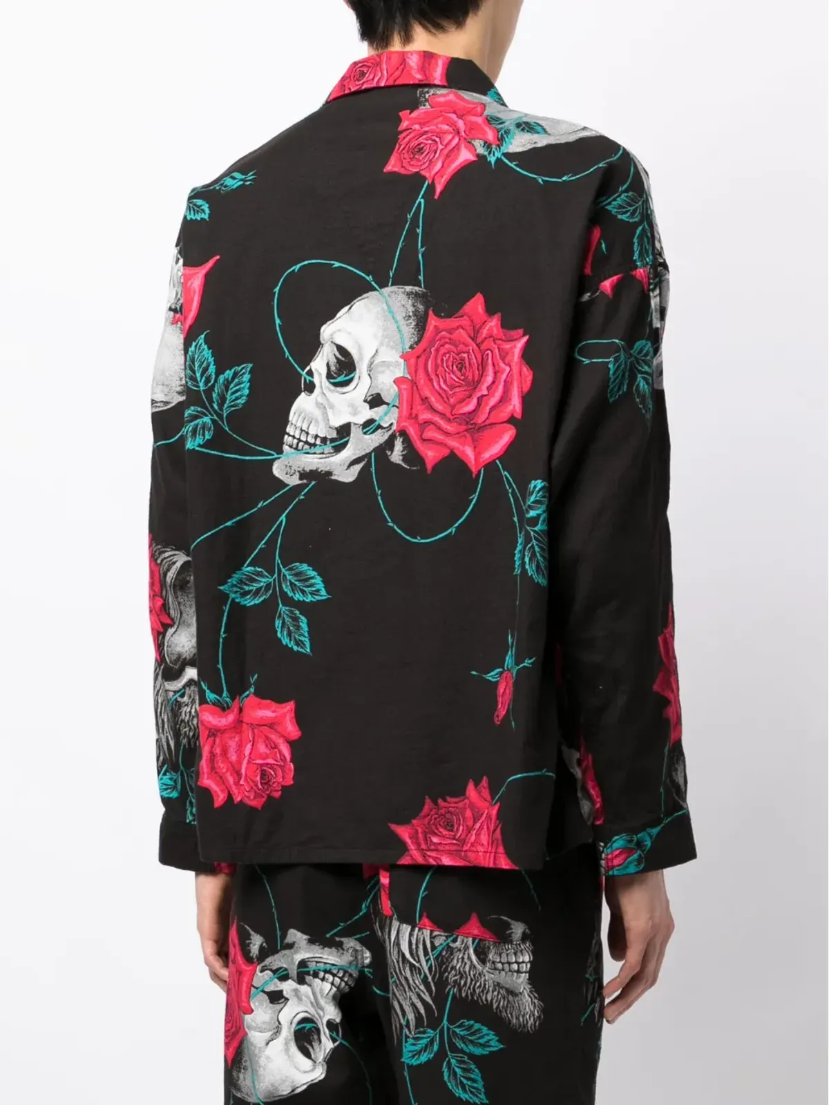 Yohji Yamamoto ワイルドサイド スカルプリント コットン シャツ - 画像4