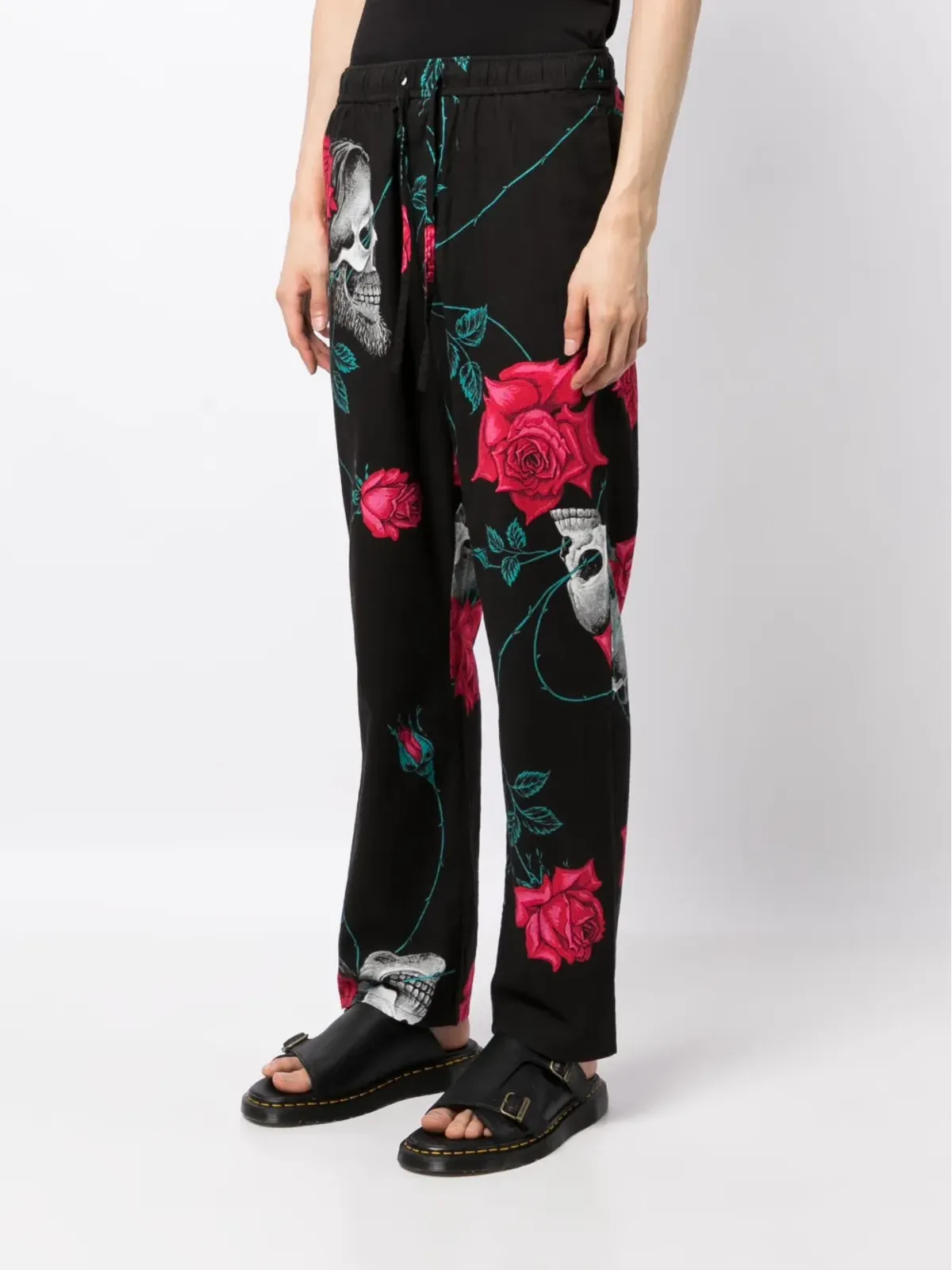 Yohji Yamamoto ワイルドサイド コットン ワイドレッグパンツ - ブラック - 画像3