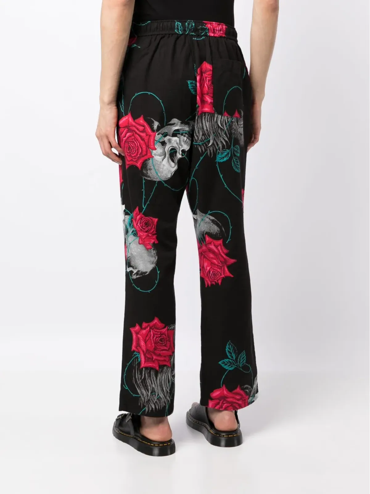 Yohji Yamamoto ワイルドサイド コットン ワイドレッグパンツ - ブラック - 画像4