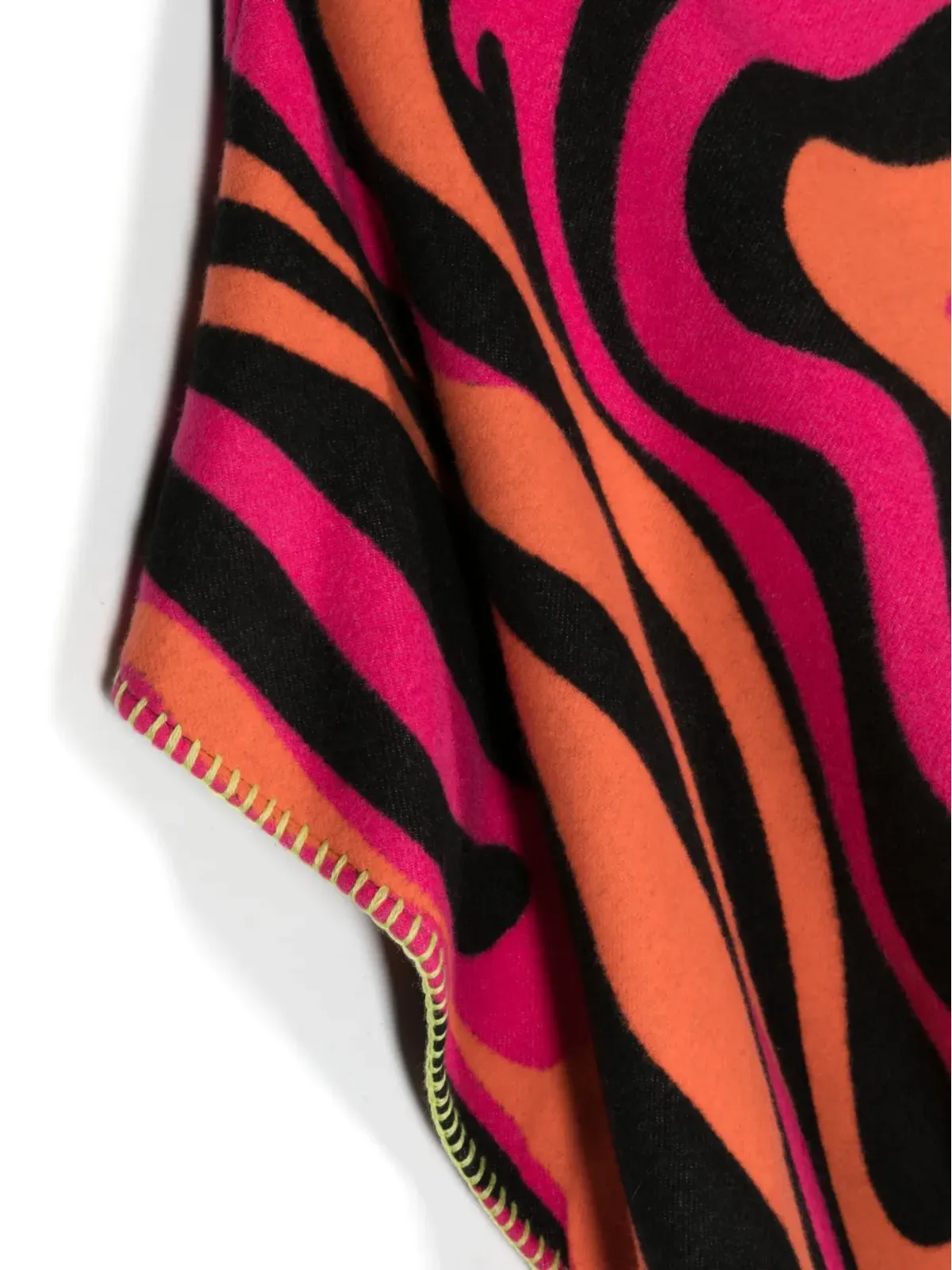 PUCCI Junior アブストラクト柄 バージンウール ポンチョ - 画像3
