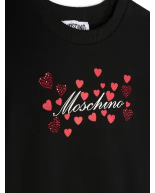 Moschino Kids ロゴプリント コットンブレンド スウェットシャツ ブラック - サムネイル3