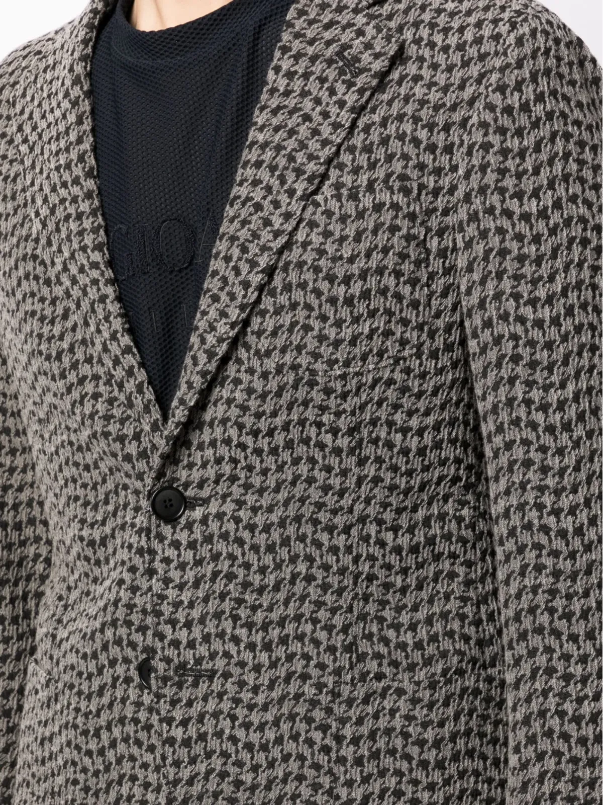 Giorgio Armani ハウンドトゥース柄 シングルブレスト ブレザー - 画像5