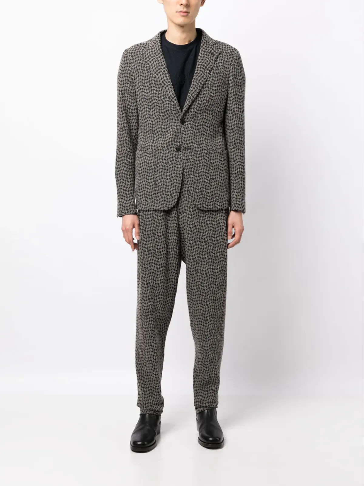 Giorgio Armani ハウンドトゥース柄 シングルブレスト ブレザー - 画像2