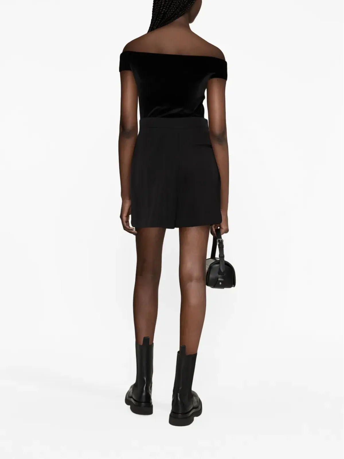 Alexander McQueen ジップ装飾ウールショーツ - ブラック - 画像3