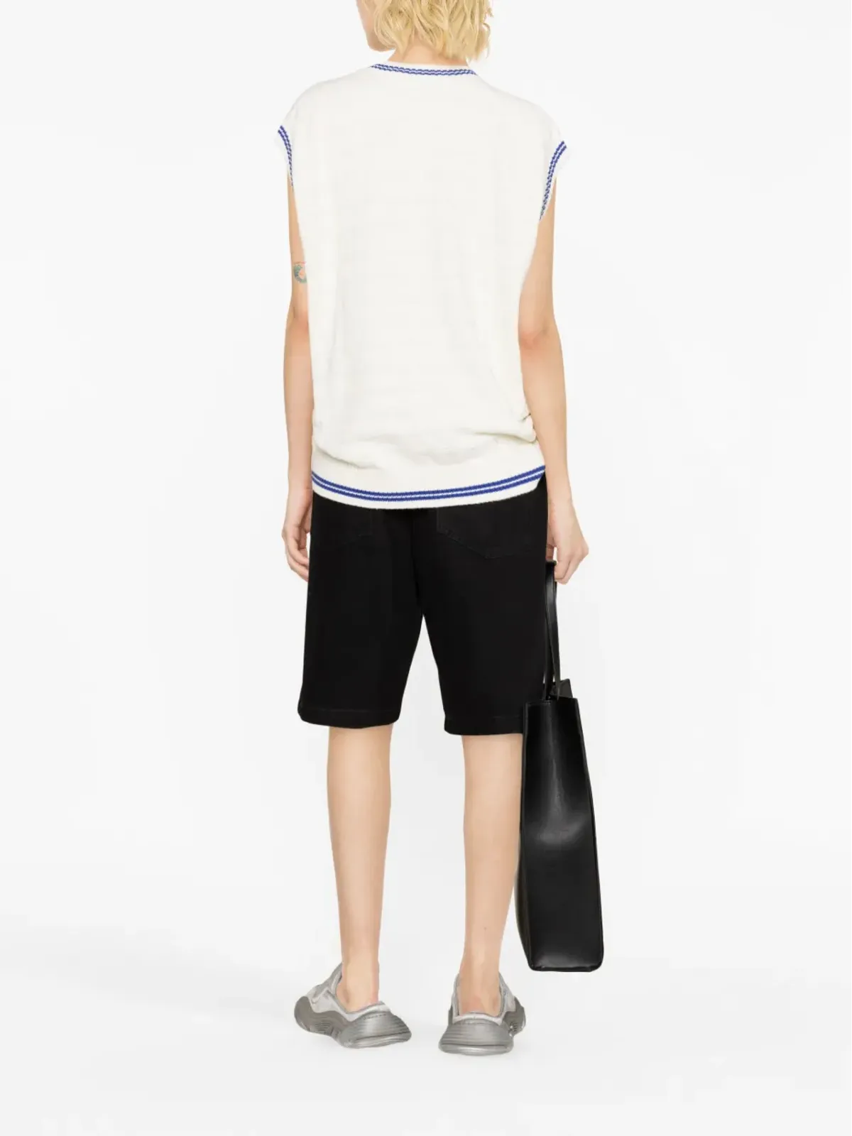 Alexander Wang ストライプディテール ノースリーブニットトップ - 画像3