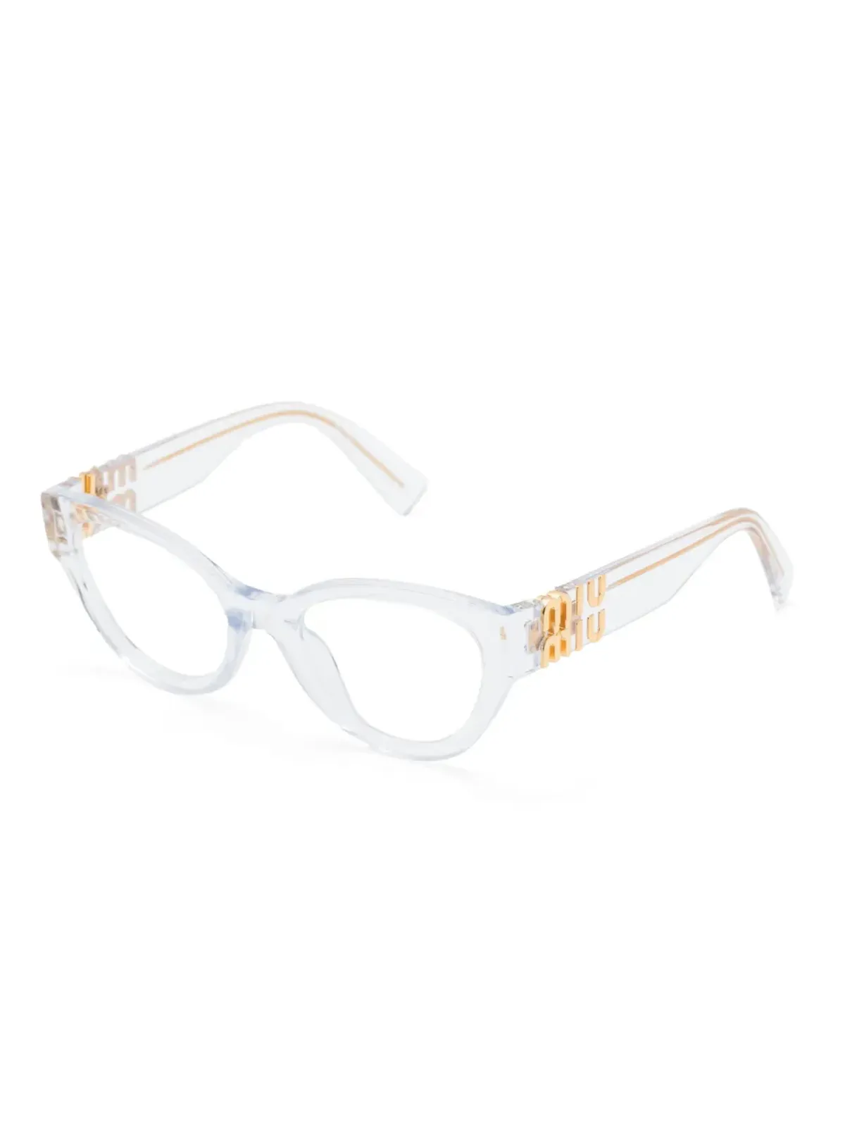 Miu Miu Eyewear 透明ロゴプレート眼鏡 - 画像2