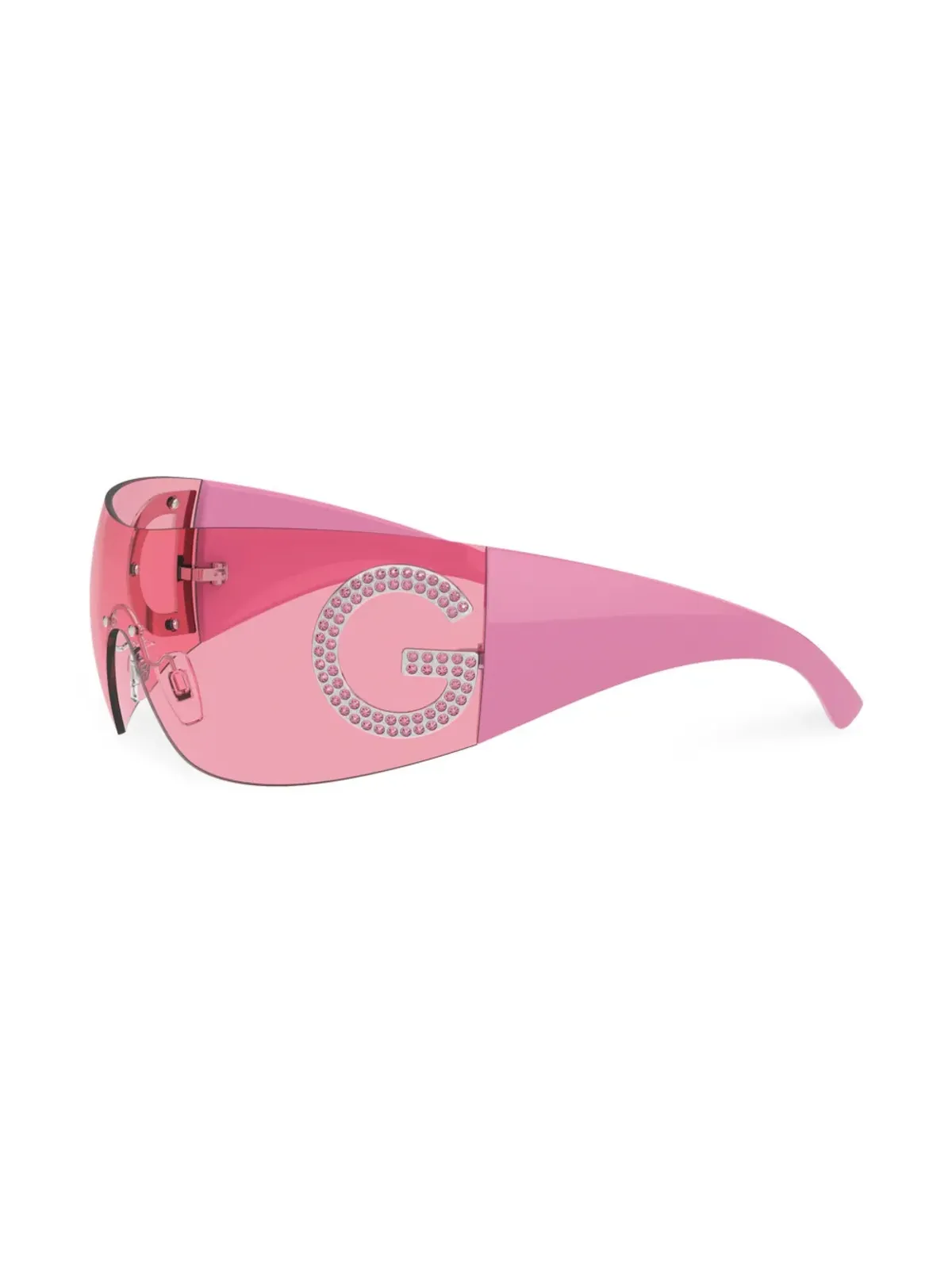 Dolce & Gabbana Eyewear Re-Edition shield logo sunglasses - Pink - 画像2